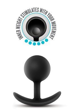 Анальный&nbsp;плаг&nbsp;Blush с внутренним шариком Adventures&nbsp;Platinum&nbsp;Silicone&nbsp;Vibra