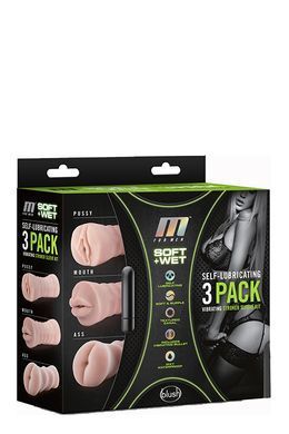 Набор мастурбаторов с вибрацией Blush M FOR MEN 3PACK VIBRATING SLEEVE KIT