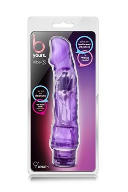 Вибратор реалистичный, на батарейках, фиолетовый, 23 х 3.7 см