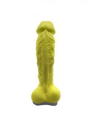 Крафтовое мыло-член с присоской Чистый Кайф Yellow size XL натуральное, Жёлтый
