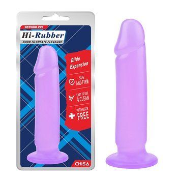 Фаллоимитатор&nbsp;на&nbsp;присоске&nbsp;Chisa&nbsp;Hi-Rubber Dildo Expansion Purple
