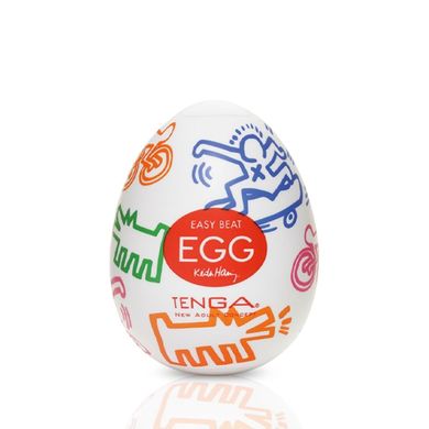 Мастурбатор-яйцо Tenga Keith Haring Egg Street, Прозрачный