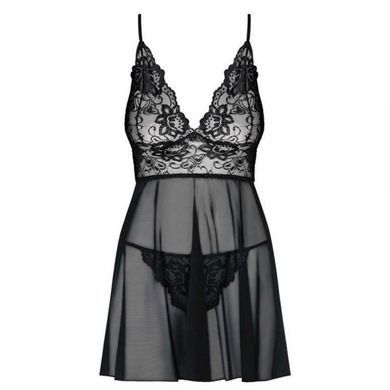 Сорочка Obsessive Imperia bodydoll XXL черная