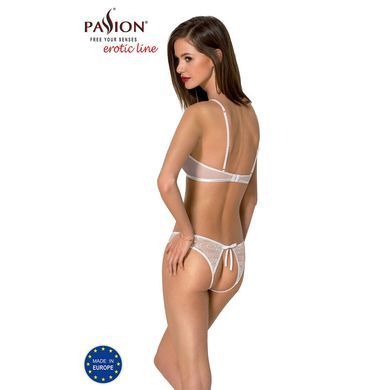 Комплект: бра, трусики з ажурним декором та відкритим кроком Ursula Set white S/M &mdash; Passion, Білий