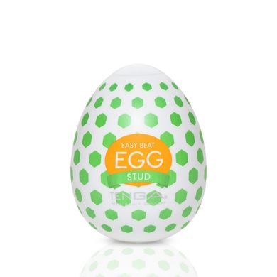 Мастурбатор-яйце Tenga Egg Stud із шестикутними виступами