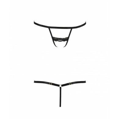 Трусики-стрепы Shelly Thong black XXL/XXXL &mdash; Passion Exclusive