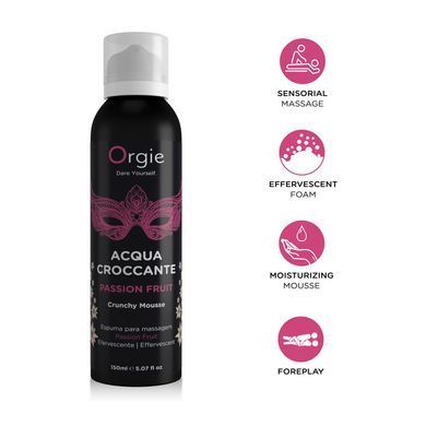 Массажная пенка Orgie &ndash; Acqua Croccante Passion Fruit (150 мл), эффект лопающихся пузырьков