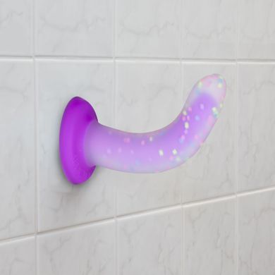Фалоімітатор, що світиться в темряві, ADDICTION Rave 8&Prime;, Glow in the Dark Dildo Purple Confetti, 20,3 см