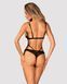 Боді Obsessive Liferia з відкритими грудьми, чорне, S/M