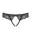 Кружевные танга с доступом Obsessive Contica crothchles thong L/XL, черные
