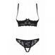 Комплект Obsessive Letica 2 pcs cupless set black S / M
