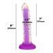 Фалоімітатор, що світиться в темряві, ADDICTION Rave 8&Prime;, Glow in the Dark Dildo Purple Confetti, 20,3 см