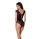 Бодистокинг Passion BS064 black, боди, закрытое плечо, Черный