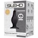 Анальная пробка SilexD (Model 2 size XS) двухслойная, силикон+Silexpan, диаметр 2,9см, Черный