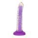 Фалоімітатор, що світиться в темряві, ADDICTION Rave 8&Prime;, Glow in the Dark Dildo Purple Confetti, 20,3 см