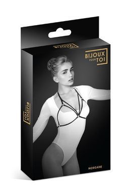 Портупея на грудь Bijoux Pour Toi - MORGANE, эластичный полиэстер, Черный