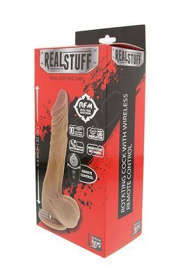 Вібратор із ротацією Dream Toys RealStuff на присосці, тілесний
