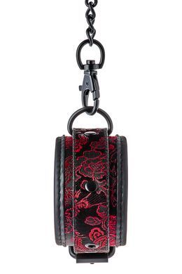 Окови на ноги Dream Toys Blaze Deluxe чорні з червоною вишивкою