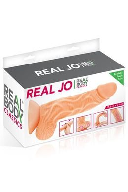 Фаллоимитатор с подвижной крайней плотью Real Body - Real JO, диаметр 4см, TPE, Телесный