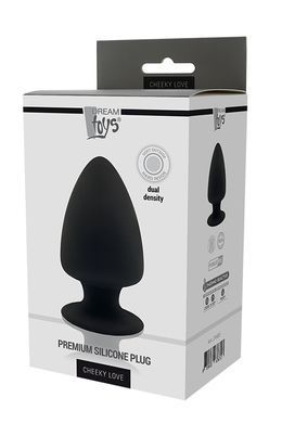 Термоактивная анальная пробка PREMIUM SILICONE PLUG L BLACK