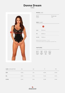 Obsessive Donna Dream crotchless teddy M/L