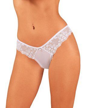 Полупрозрачные трусики Obsessive Heavenlly panties M/L, открытые ягодицы