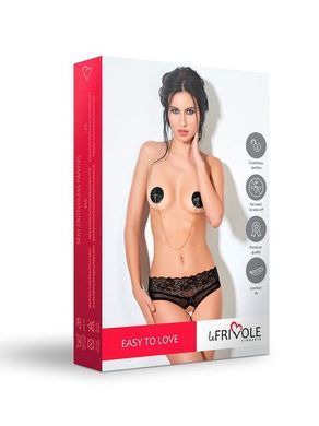 Трусики з розрізом Easy to love чорні мереживо LeFrivole, L/XL, 46-48