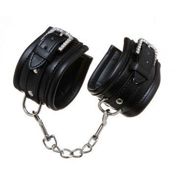Наручники з ущільнювачем Luxury Fetish Rivet and Style BLACK