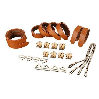 Набір із 8 ременів для зв'язування LOCKINK 8-Bondage-Straps Restraint Set - Brown