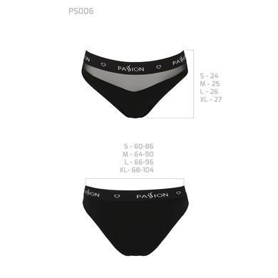 Трусики с прозрачной вставкой Passion PS006 PANTIES black, size S