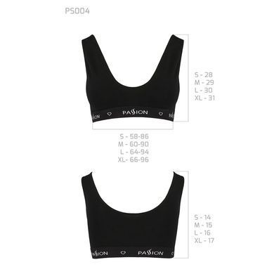 Спортивный топ с широкой резинкой Passion PS004 TOP black, size S