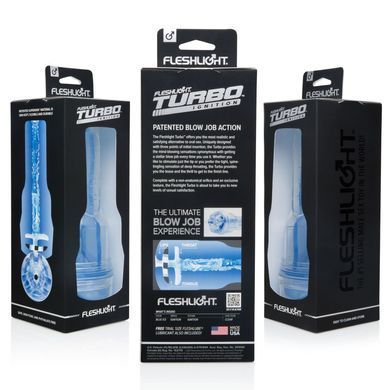 Мастурбатор Fleshlight Turbo Ignition Blue Ice (имитатор минета), Голубой