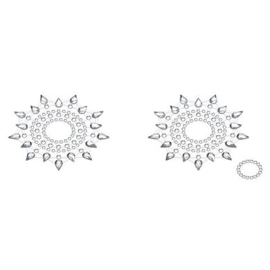 Пэстис из кристаллов Petits Joujoux Gloria set of 2 - Silver, украшение на грудь