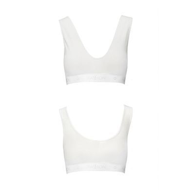 Спортивный топ из эластичного хлопка Passion PS005 TOP white, size XL