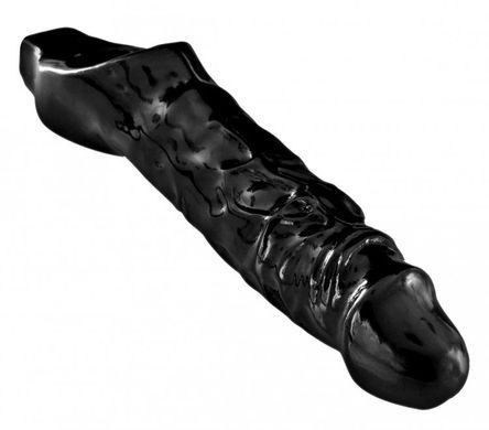 Насадка на пеніс, що подовжує Mamba Master Series, чорна, 23 х 4.6 см