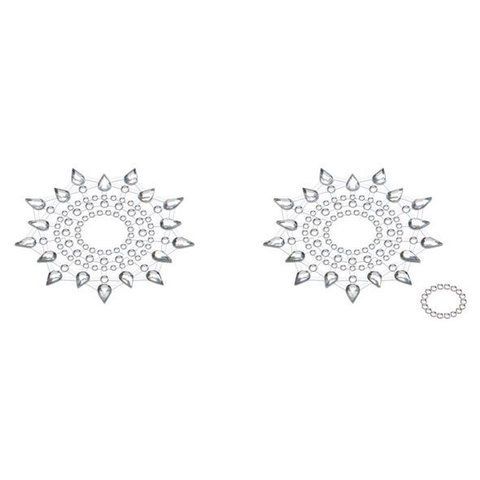 Пэстис из кристаллов Petits Joujoux Gloria set of 2 - Silver, украшение на грудь