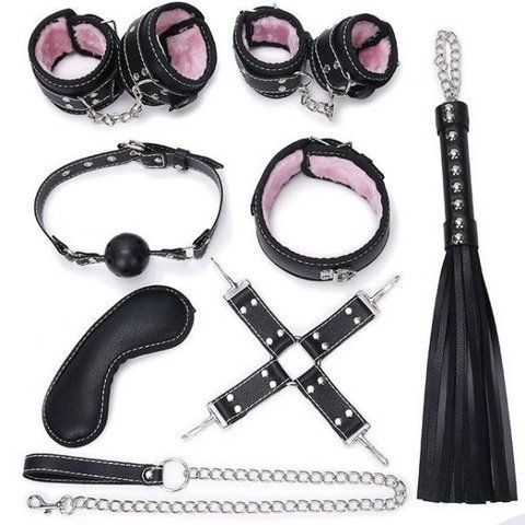 Набор для БДСМ игр Bondage Black and Pink Set
