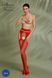 Эротические колготки-бодистокинг Passion ECO S002 red, с доступом, геометрическое плетение
