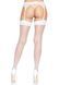 Leg Avenue Nylon Fishnet Thigh Highs OS White