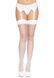 Leg Avenue Nylon Fishnet Thigh Highs OS White