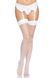 Leg Avenue Nylon Fishnet Thigh Highs OS White