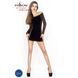 Бодістокінг Passion BS025 black, плаття-сітка, спущене плече, довгий рукав, Черный