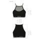 Спортивный топ с прозрачной вставкой Passion PS006 TOP black, size S