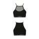 Спортивный топ с прозрачной вставкой Passion PS006 TOP black, size S