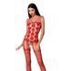 Бодістокінг Passion BS067 red, комбінезон, імітація панчох і топа на бретелях