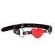 Силіконовий кляп у вигляді серця Whipped - Heart Ball Gag, Черный/красный