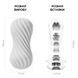 Мастурбатор Tenga FLEX Silky White зі змінною інтенсивністю, можна скручувати, Білий