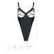 Боди из экокожи CELINE BODY black XXL/XXXL &mdash; Passion: с доступом, открытый