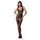Бодистокинг Passion BS069 black, комбинезон, имитация чулок и боди