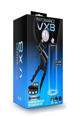 Вакуумна помпа з пістолетом та манометром Blush Performance Vx8 чорний-прозорий
